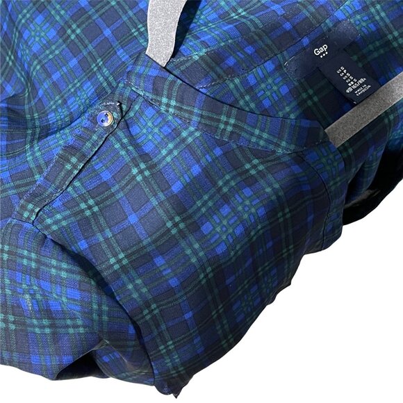 Gap Womens Plaid Long Sleeve Top With Button Details Size S - Picture 6 of 9